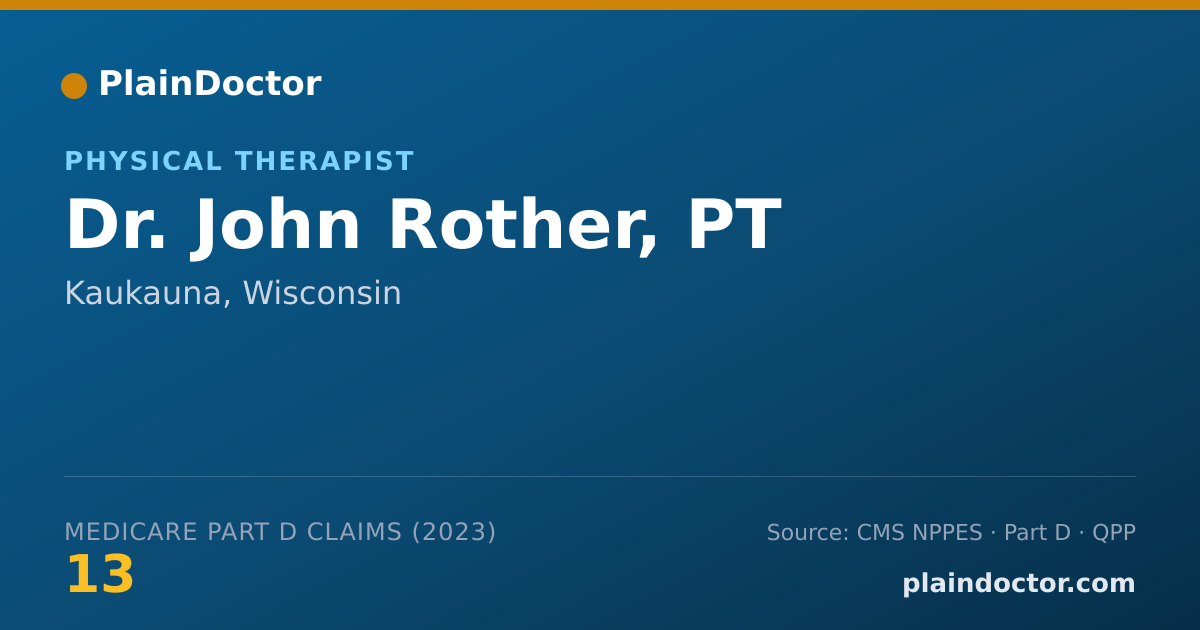 Shareable card for John Rother, PT - Physical Therapist, Kaukauna, WI