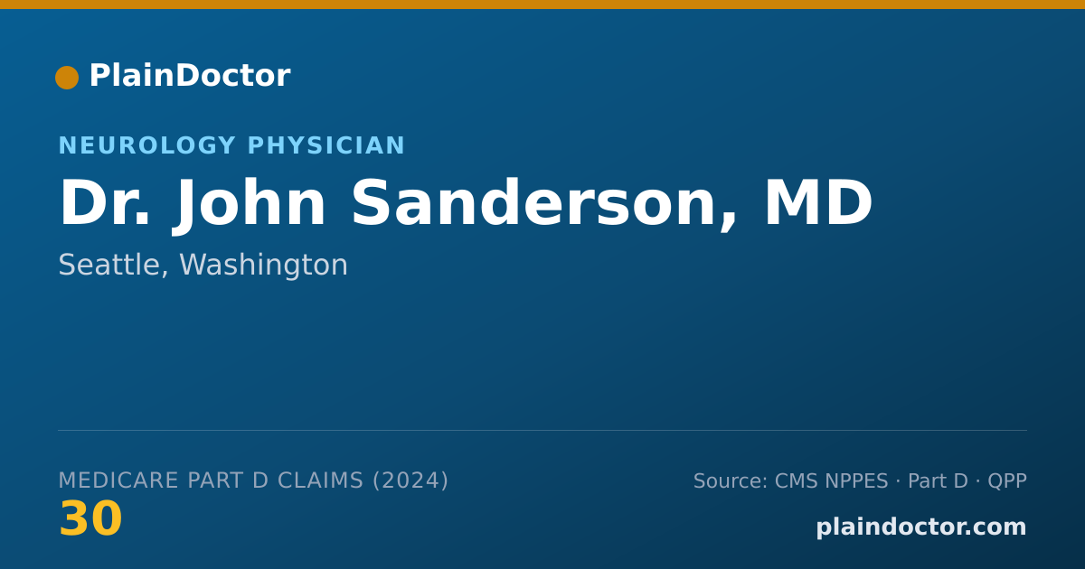 Shareable card for John Sanderson, MD - Neurology Physician, Seattle, WA