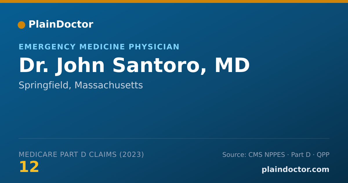 Shareable card for John Santoro, MD - Emergency Medicine Physician, Springfield, MA