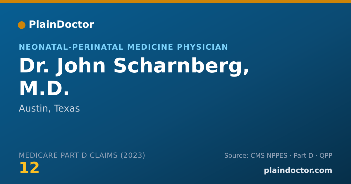 Shareable card for John Scharnberg, M.D. - Neonatal-Perinatal Medicine Physician, Austin, TX
