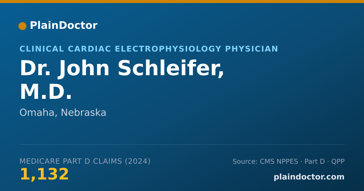 Shareable card for John Schleifer, M.D. - Clinical Cardiac Electrophysiology Physician, Omaha, NE