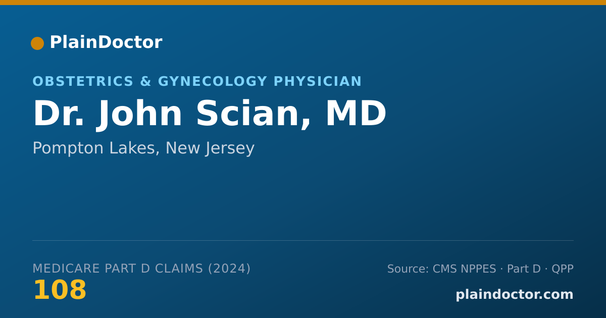 Shareable card for John Scian, MD - Obstetrics & Gynecology Physician, Pompton Lakes, NJ