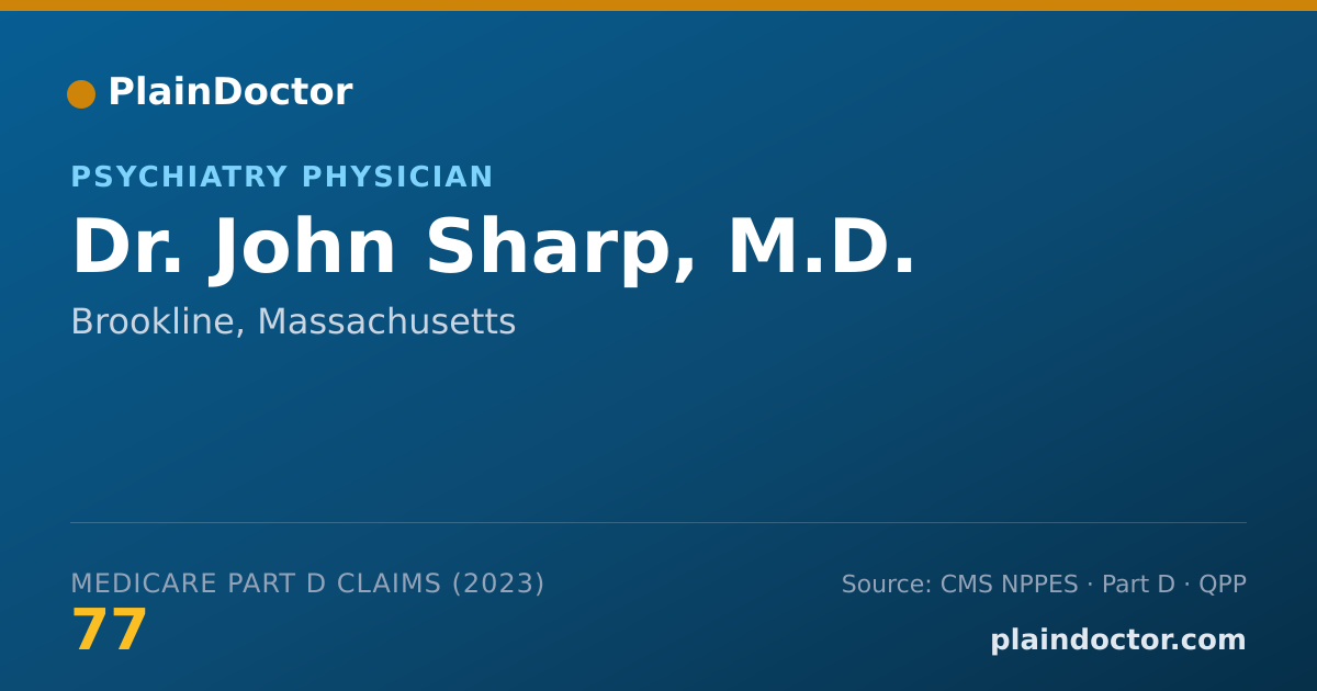 Shareable card for John Sharp, M.D. - Psychiatry Physician, Brookline, MA