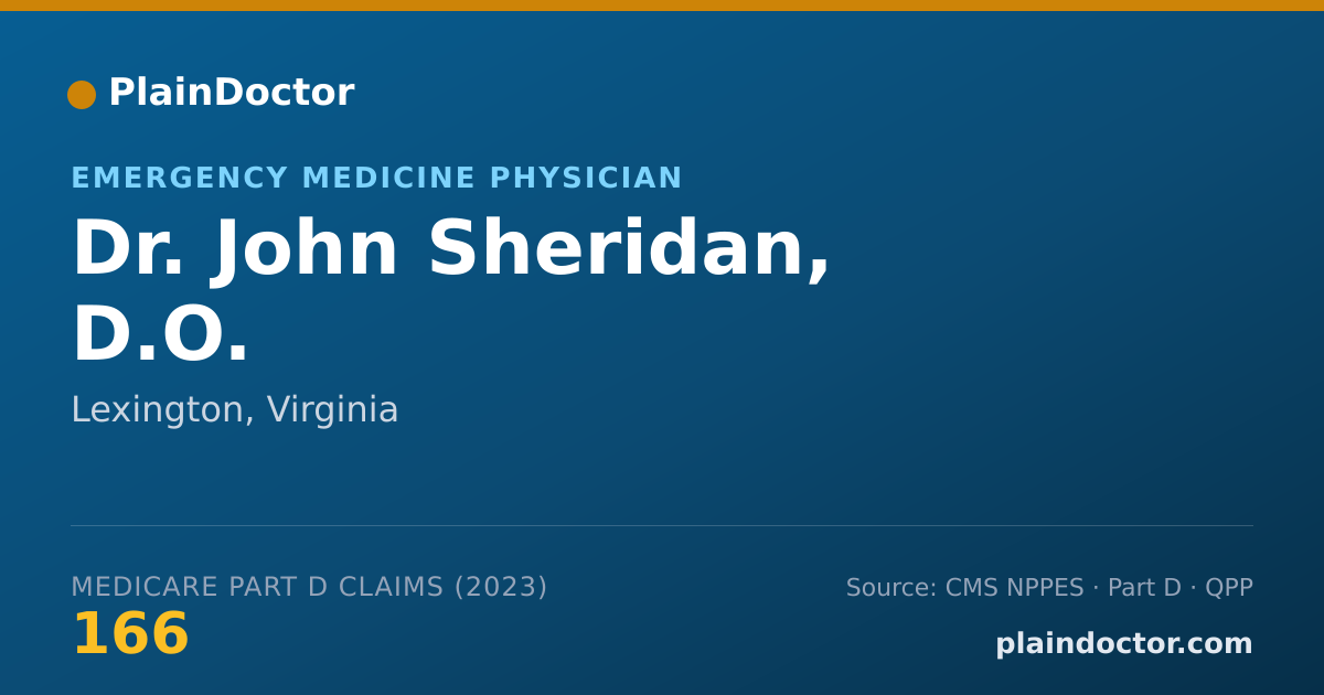 Shareable card for John Sheridan, D.O. - Emergency Medicine Physician, Lexington, VA
