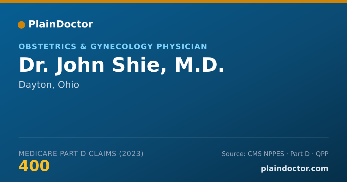 Shareable card for John Shie, M.D. - Obstetrics & Gynecology Physician, Dayton, OH