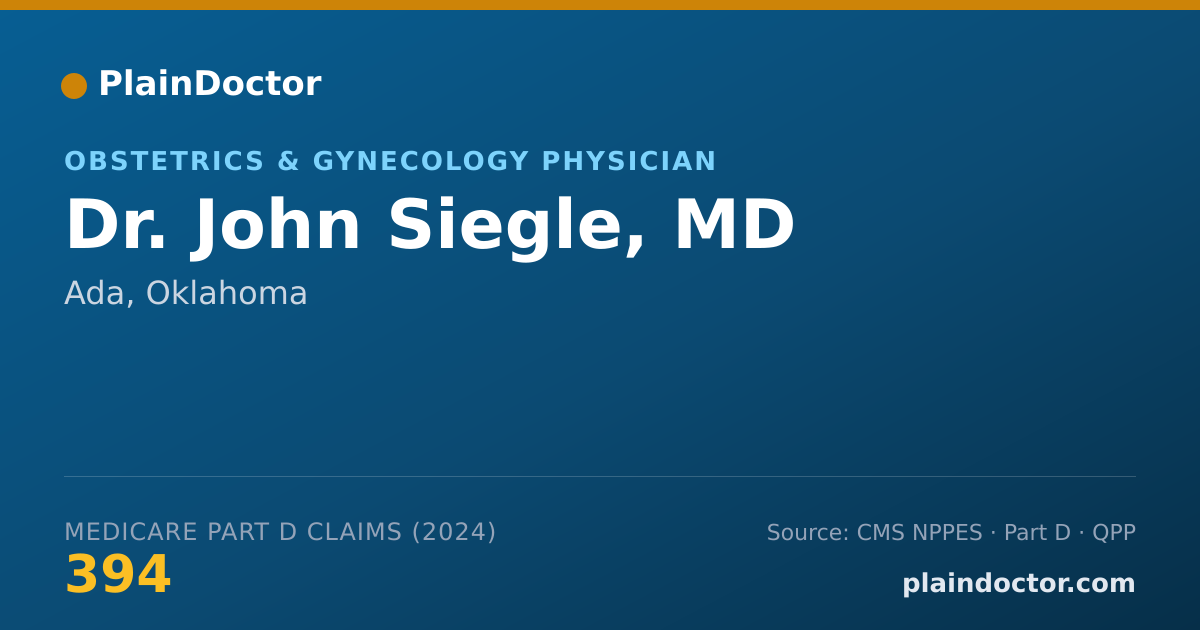 Shareable card for John Siegle, MD - Obstetrics & Gynecology Physician, Ada, OK