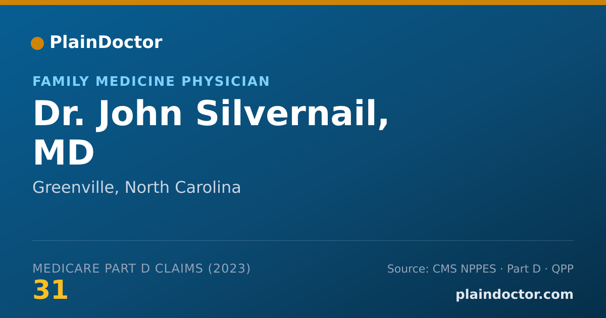 Shareable card for John Silvernail, MD - Family Medicine Physician, Greenville, NC