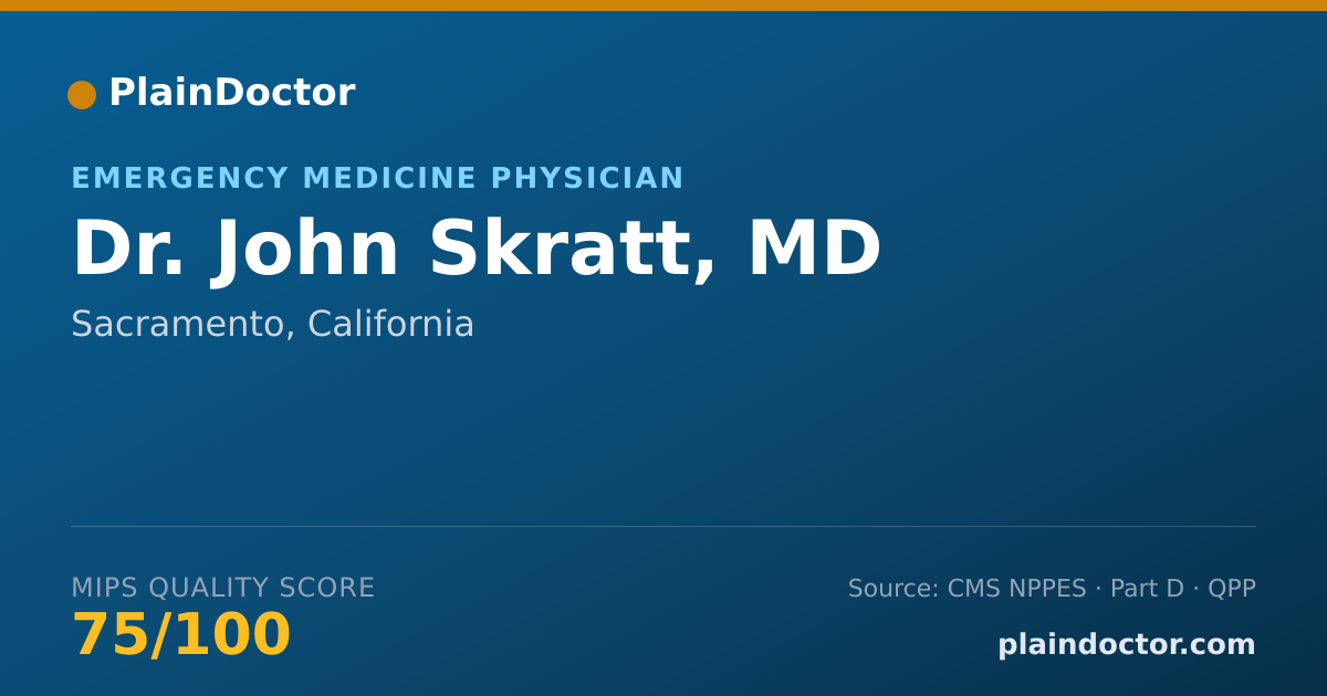 Shareable card for John Skratt, MD - Emergency Medicine Physician, Sacramento, CA