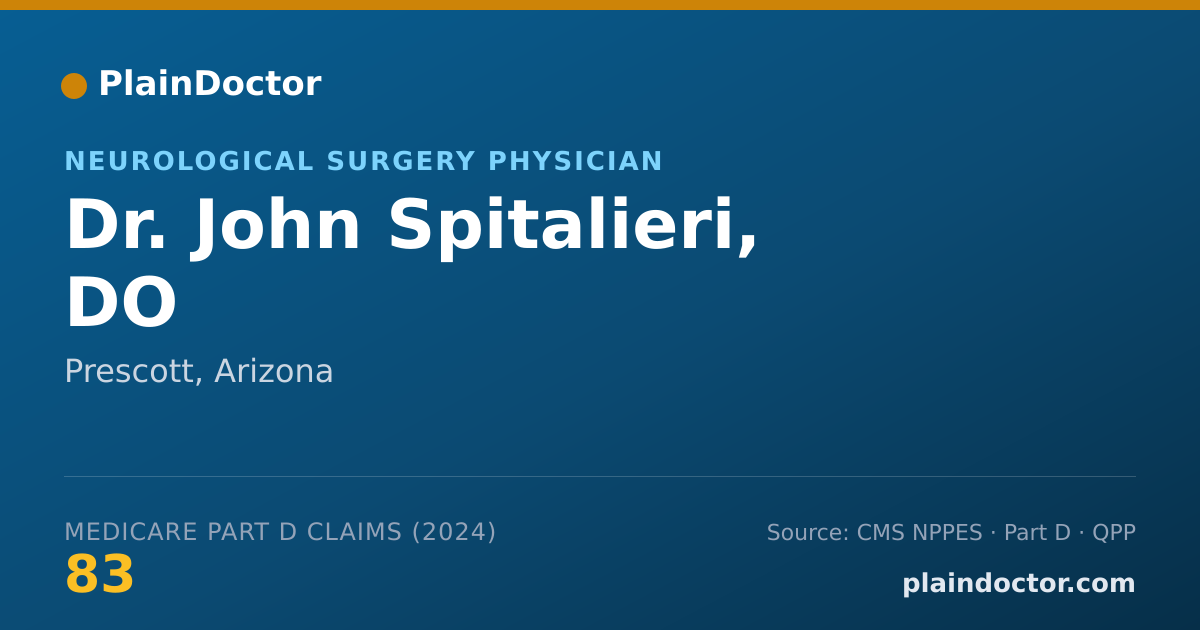 Shareable card for John Spitalieri, DO - Neurological Surgery Physician, Prescott, AZ