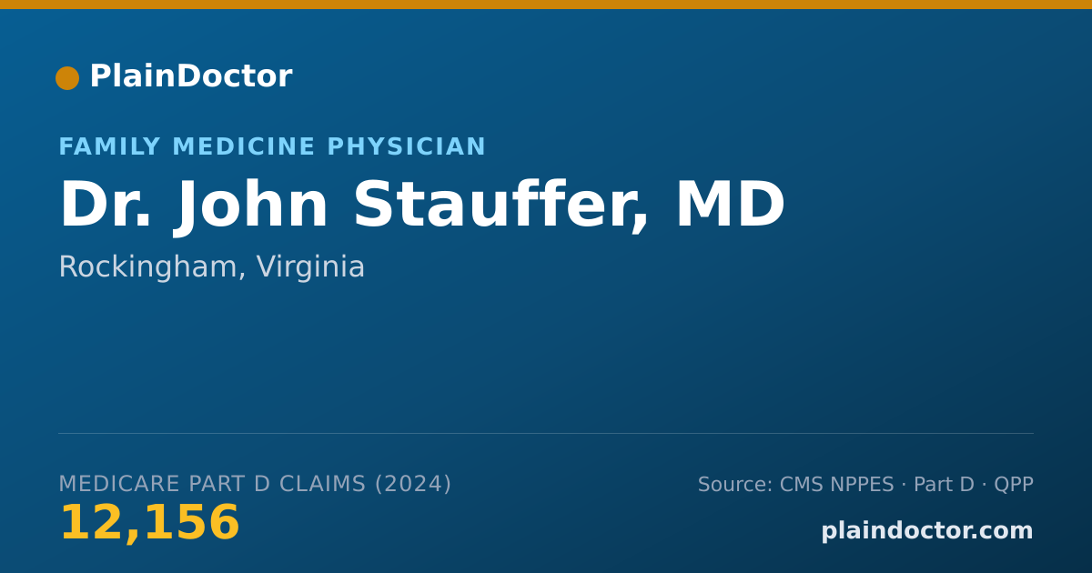 Shareable card for John Stauffer, MD - Family Medicine Physician, Rockingham, VA