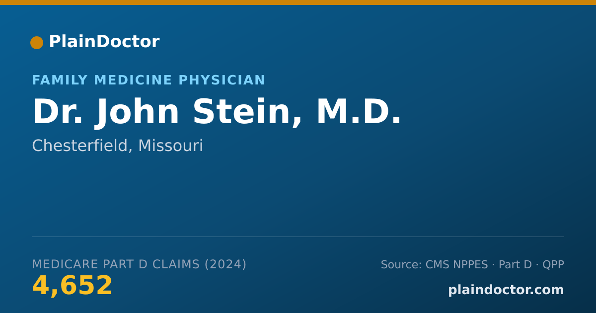 Shareable card for John Stein, M.D. - Family Medicine Physician, Chesterfield, MO