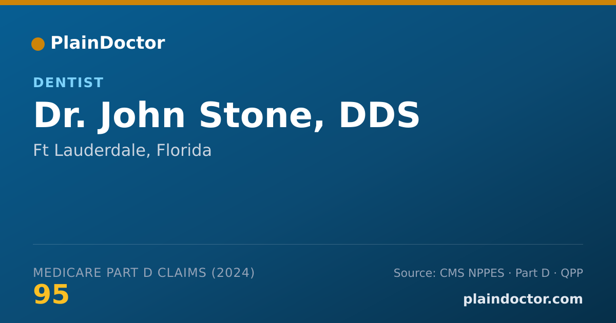 Shareable card for John Stone, DDS - Dentist, Ft Lauderdale, FL