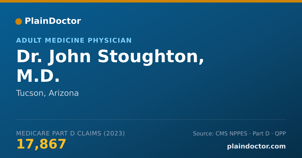 Shareable card for John Stoughton, M.D. - Adult Medicine Physician, Tucson, AZ