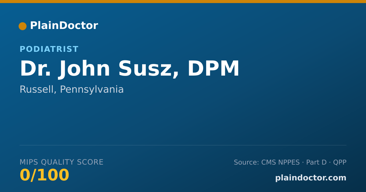 Shareable card for John Susz, DPM - Foot & Ankle Surgery Podiatrist, Russell, PA