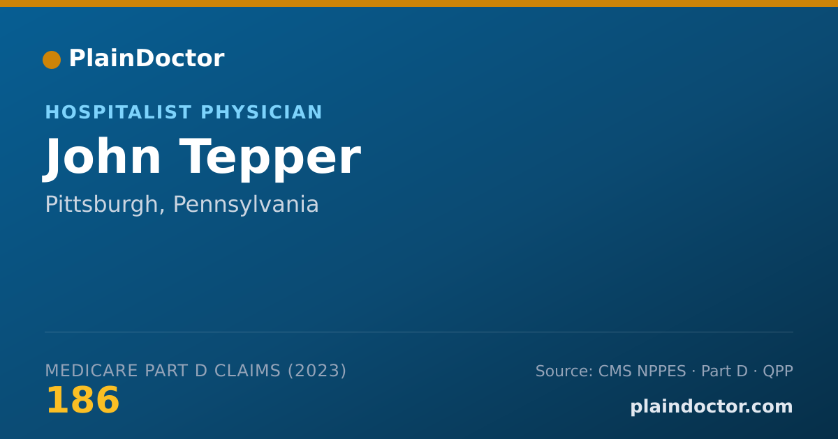 Shareable card for John Tepper - Hospitalist Physician, Pittsburgh, PA