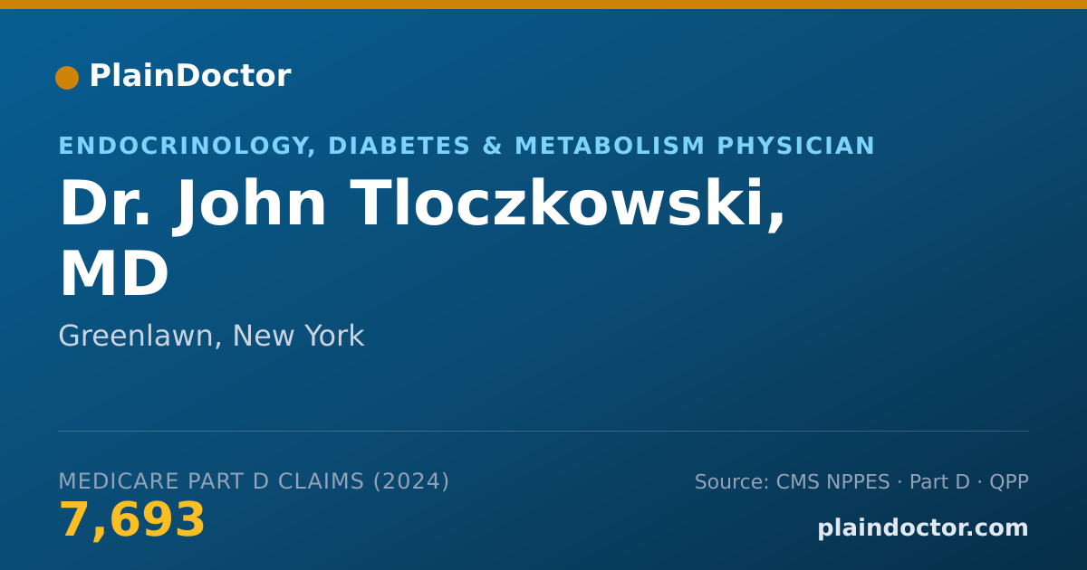 Shareable card for John Tloczkowski, MD - Endocrinology, Diabetes & Metabolism Physician, Greenlawn, NY