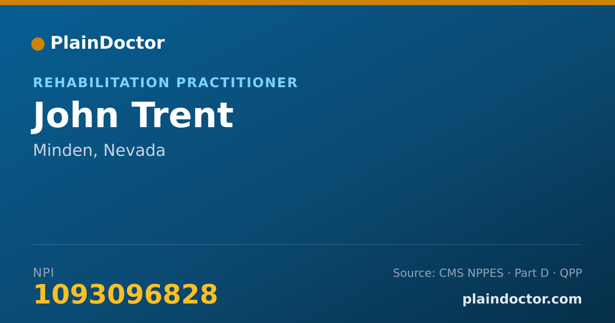 Shareable card for John Trent - Rehabilitation Practitioner, Minden, NV