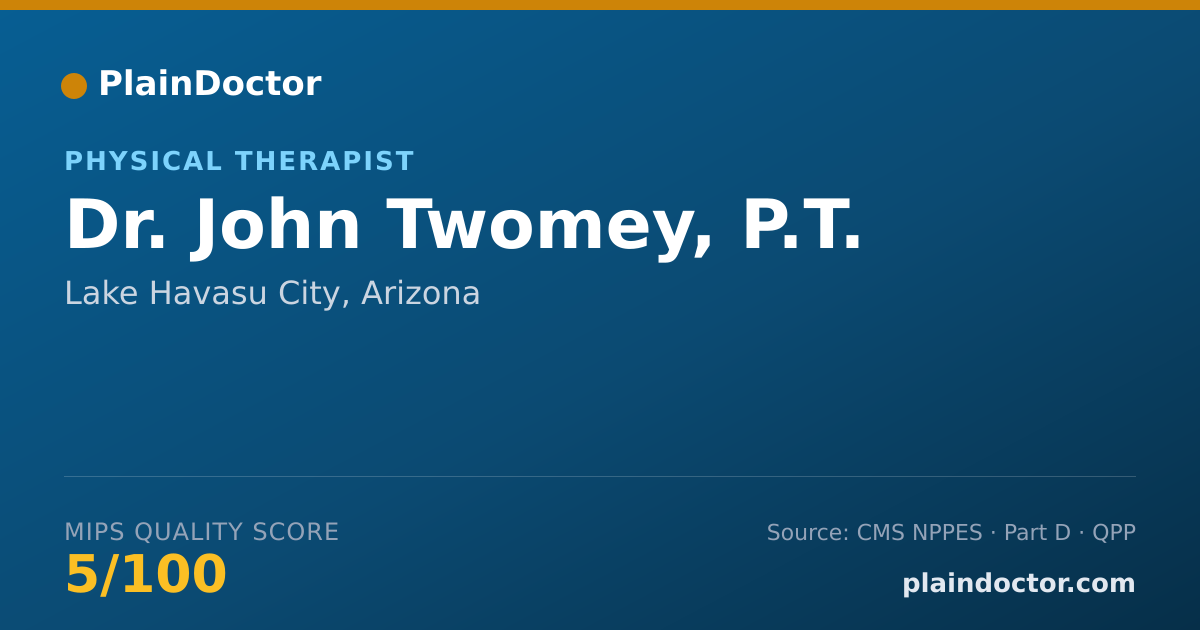 Shareable card for John Twomey, P.T. - Physical Therapist, Lake Havasu City, AZ