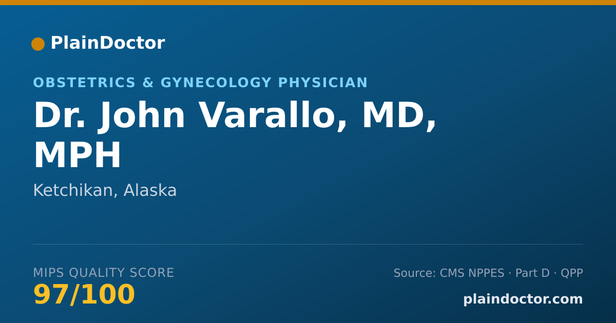Shareable card for John Varallo, MD, MPH - Obstetrics & Gynecology Physician, Ketchikan, AK