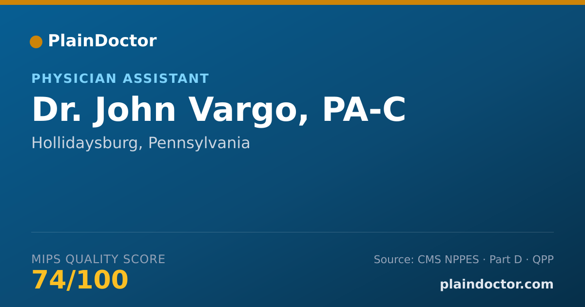 Shareable card for John Vargo, PA-C - Physician Assistant, Hollidaysburg, PA