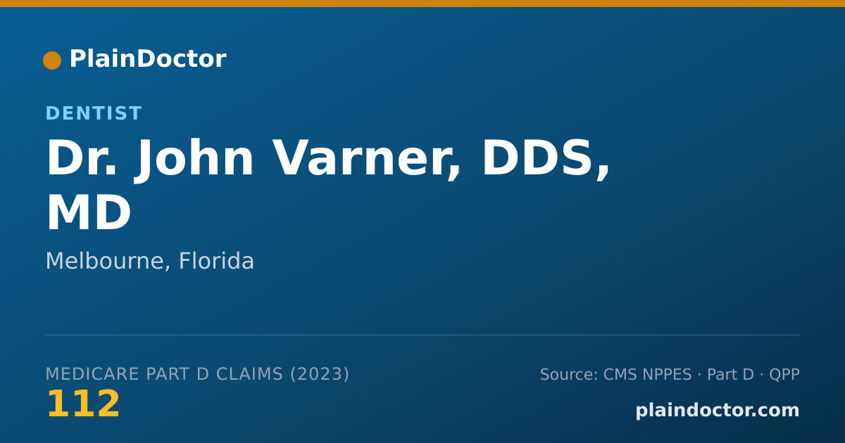 Shareable card for John Varner, DDS, MD - Dentist, Melbourne, FL