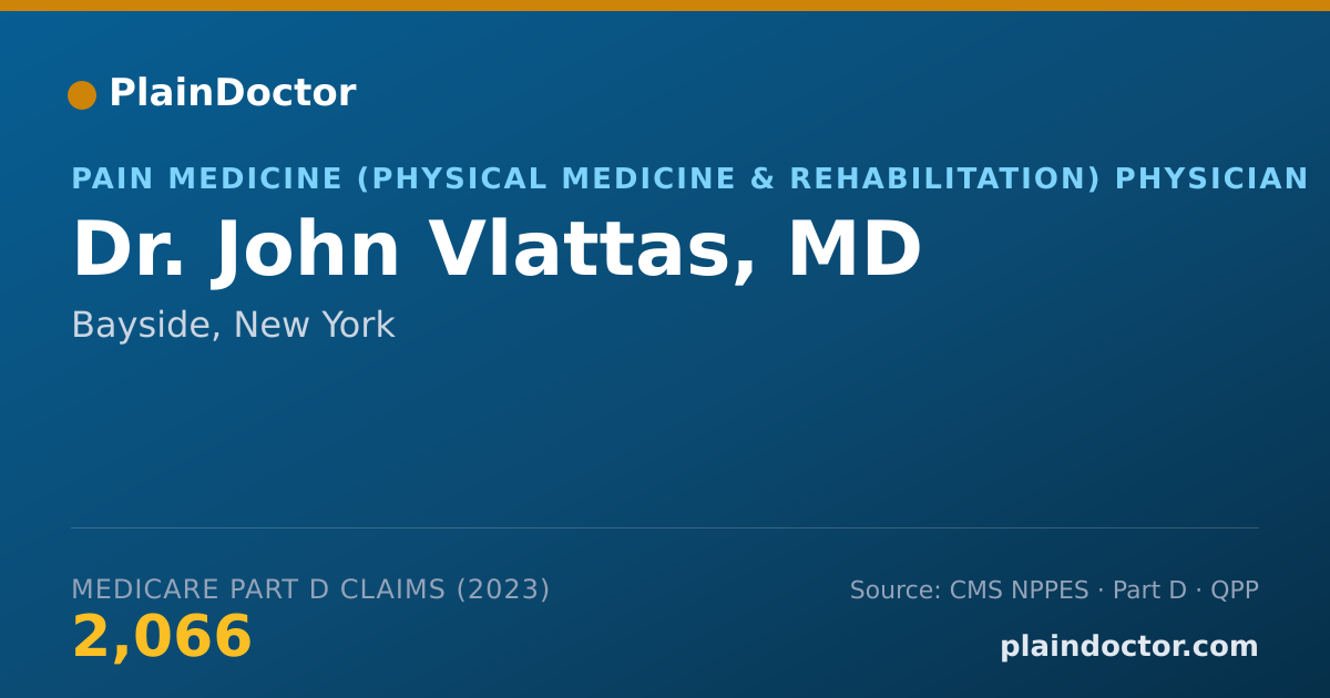 Shareable card for John Vlattas, MD - Pain Medicine (Physical Medicine & Rehabilitation) Physician, Bayside, NY