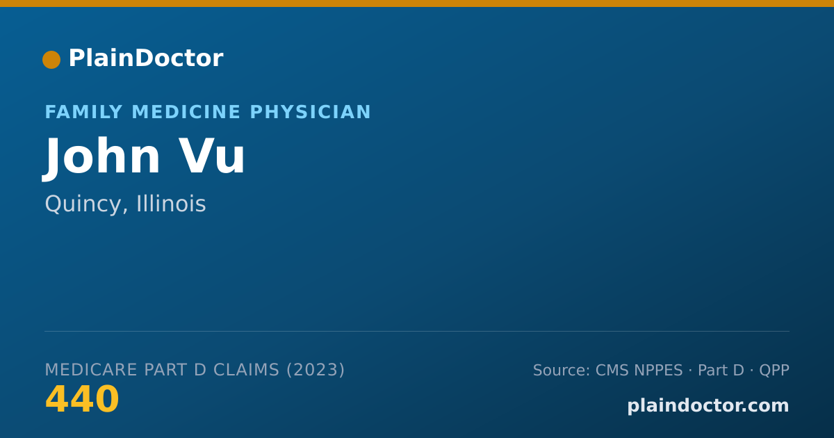 Shareable card for John Vu - Family Medicine Physician, Quincy, IL