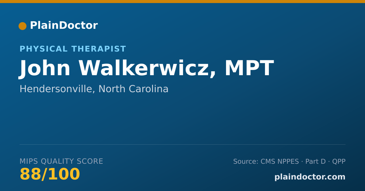 Shareable card for John Walkerwicz, MPT - Physical Therapist, Hendersonville, NC