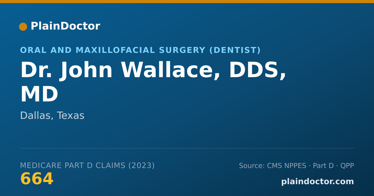 Shareable card for John Wallace, DDS, MD - Oral and Maxillofacial Surgery (Dentist), Dallas, TX