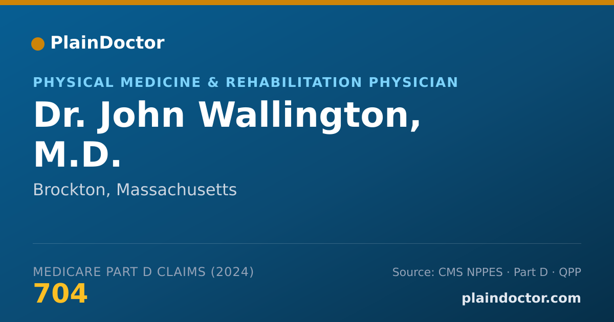 Shareable card for John Wallington, M.D. - Physical Medicine & Rehabilitation Physician, Brockton, MA