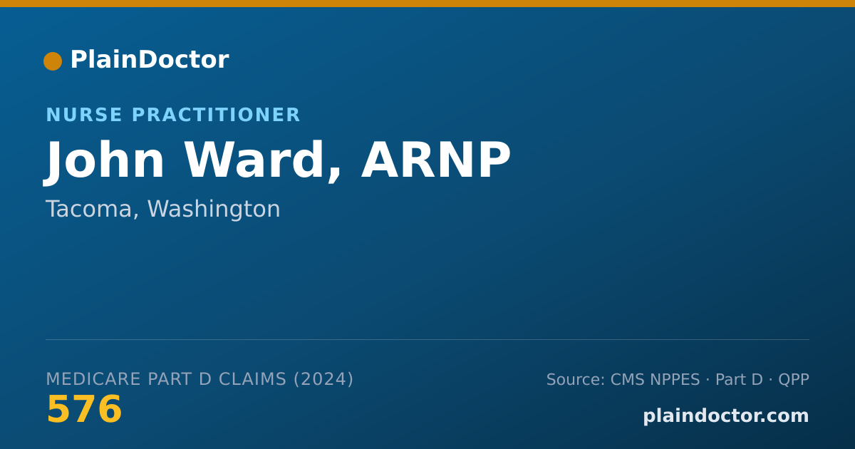 Shareable card for John Ward, ARNP - Nurse Practitioner, Tacoma, WA
