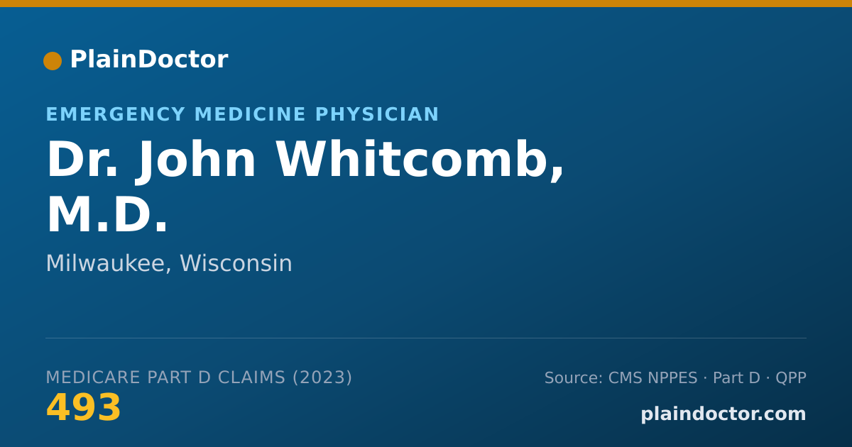 Shareable card for John Whitcomb, M.D. - Emergency Medicine Physician, Milwaukee, WI