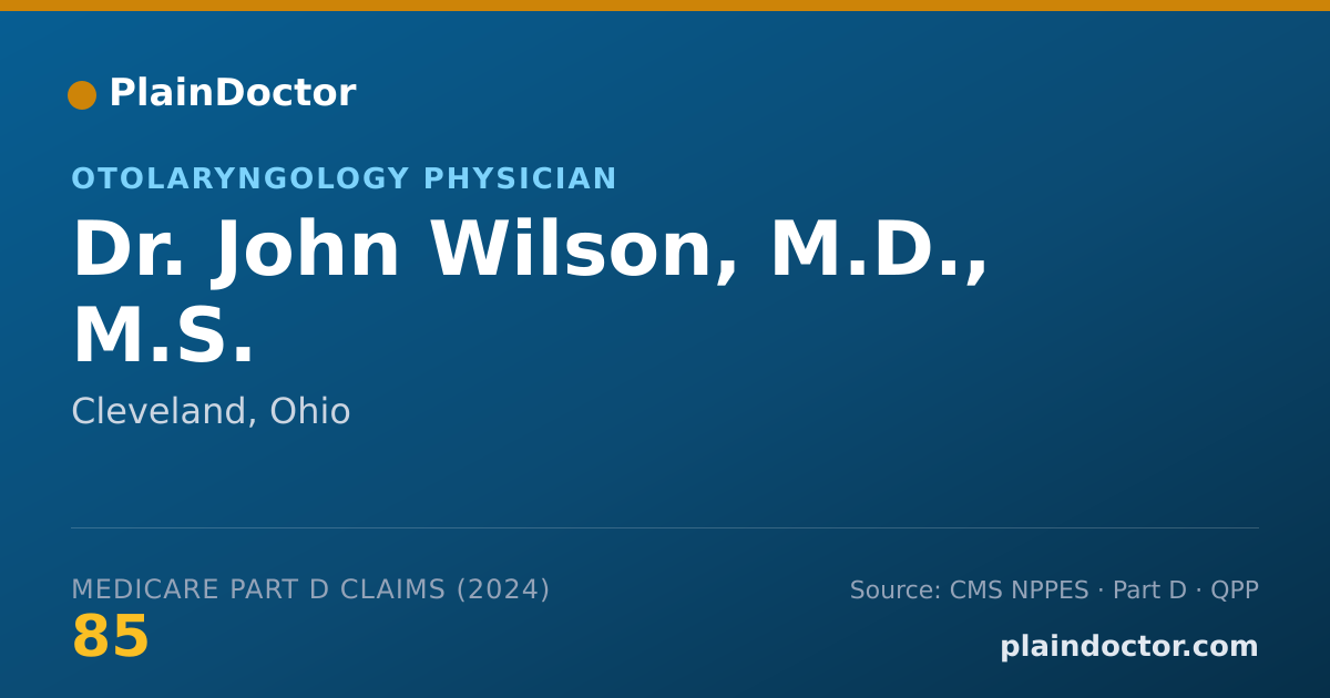 Shareable card for John Wilson, M.D., M.S. - Otolaryngology Physician, Cleveland, OH