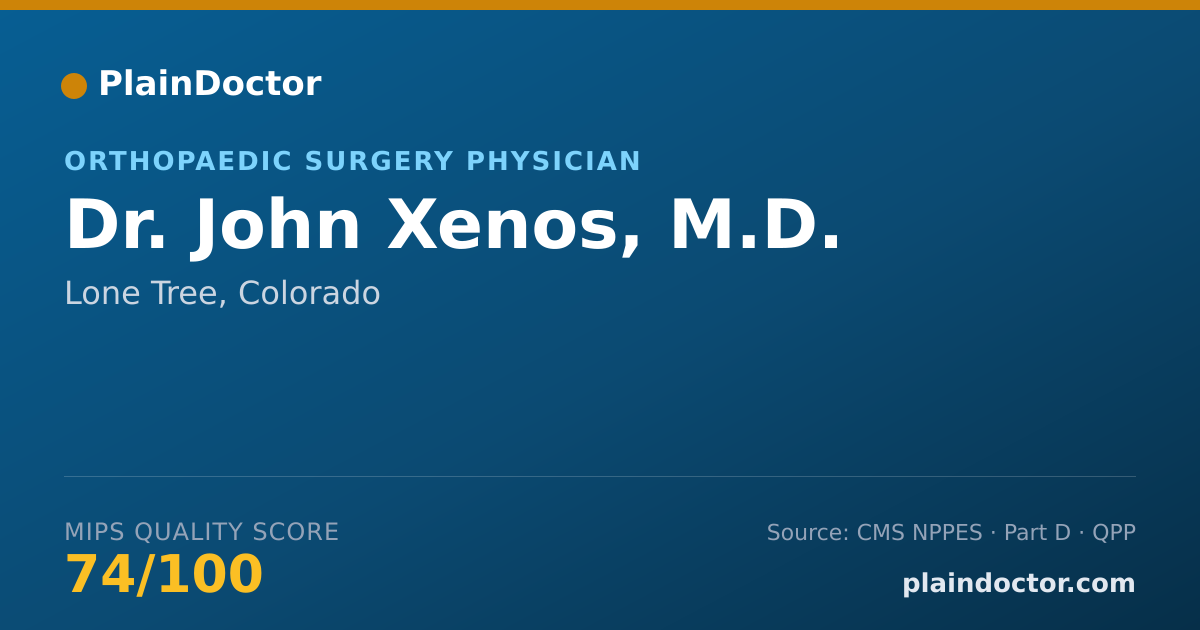 Shareable card for John Xenos, M.D. - Orthopaedic Surgery Physician, Lone Tree, CO