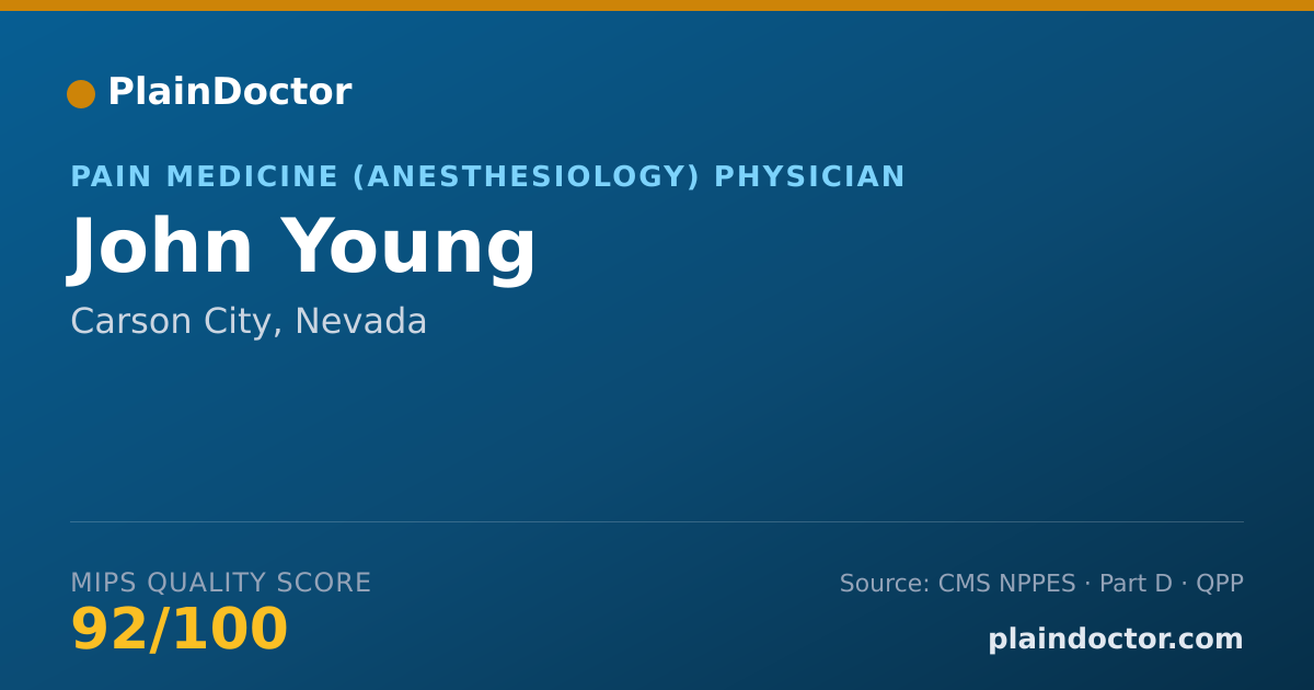 Shareable card for John Young - Pain Medicine (Anesthesiology) Physician, Carson City, NV