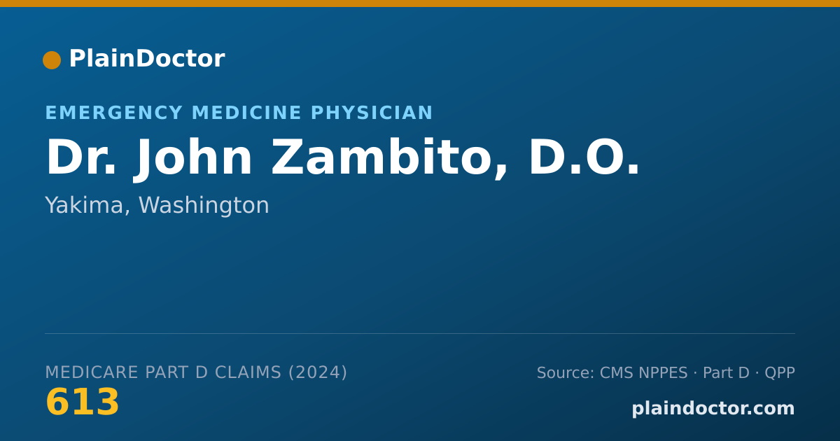 Shareable card for John Zambito, D.O. - Emergency Medicine Physician, Yakima, WA
