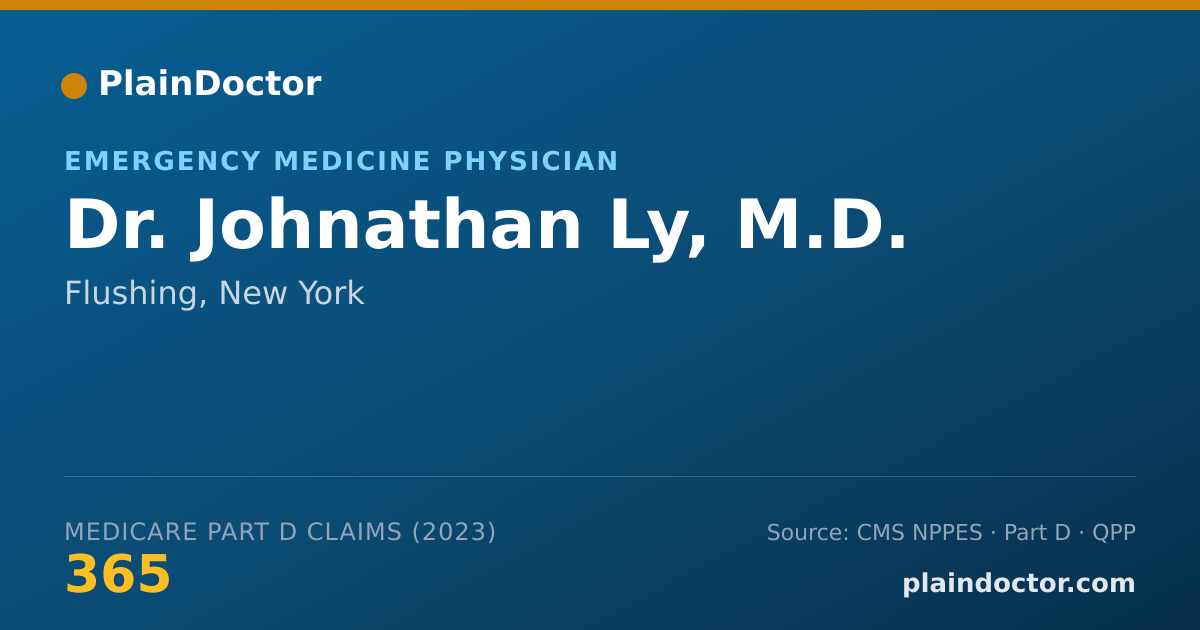 Shareable card for Johnathan Ly, M.D. - Emergency Medicine Physician, Flushing, NY