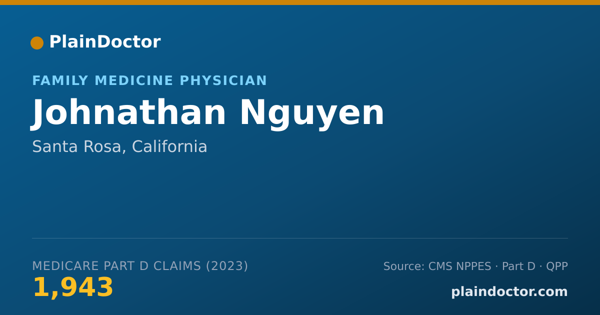 Shareable card for Johnathan Nguyen - Family Medicine Physician, Santa Rosa, CA