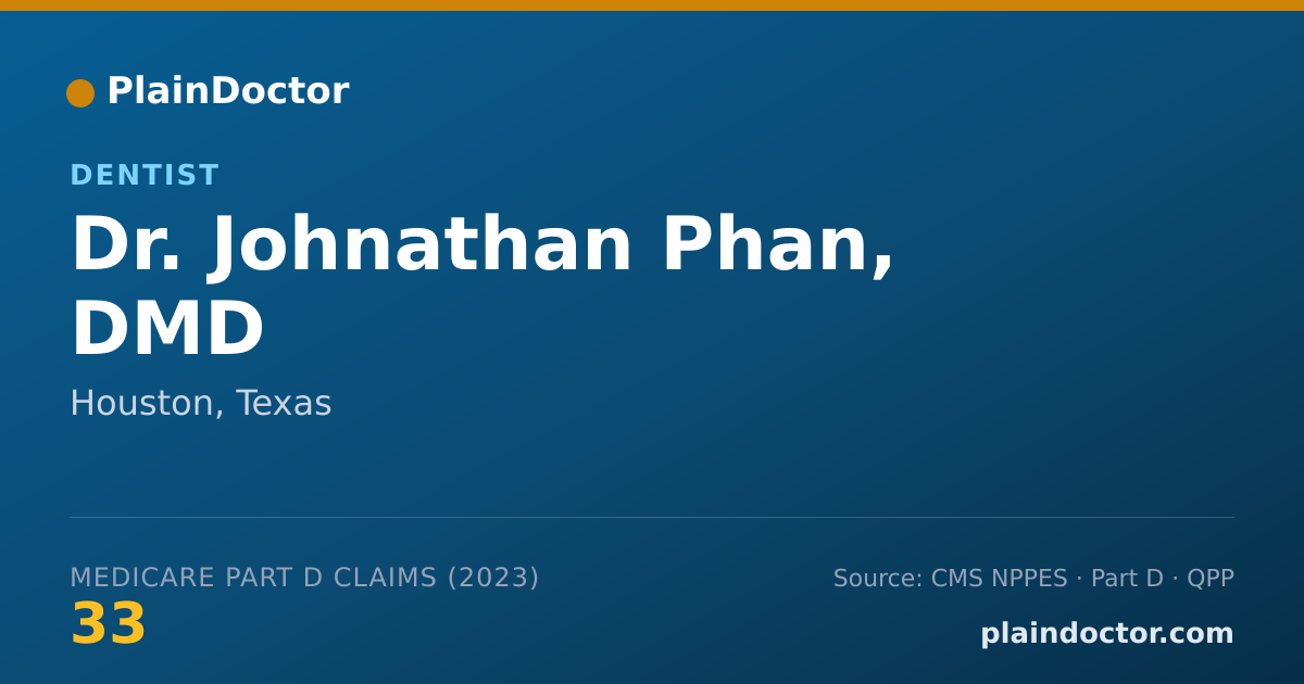 Shareable card for Johnathan Phan, DMD - Dentist, Houston, TX