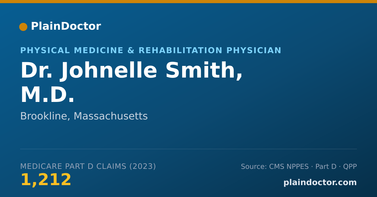 Shareable card for Johnelle Smith, M.D. - Physical Medicine & Rehabilitation Physician, Brookline, MA