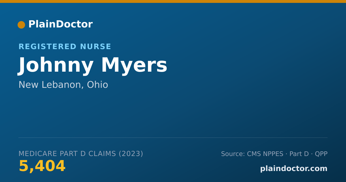 Shareable card for Johnny Myers - Registered Nurse, New Lebanon, OH