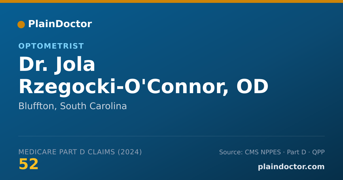 Shareable card for Jola Rzegocki-O'Connor, OD - Optometrist, Bluffton, SC