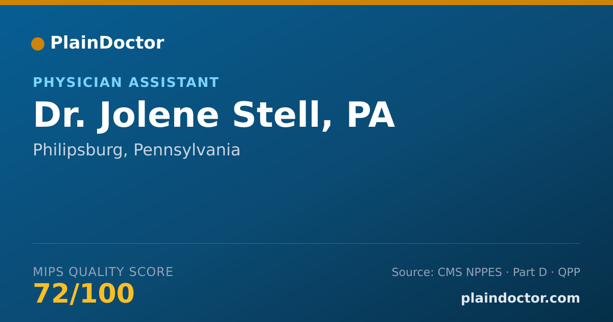 Shareable card for Jolene Stell, PA - Physician Assistant, Philipsburg, PA