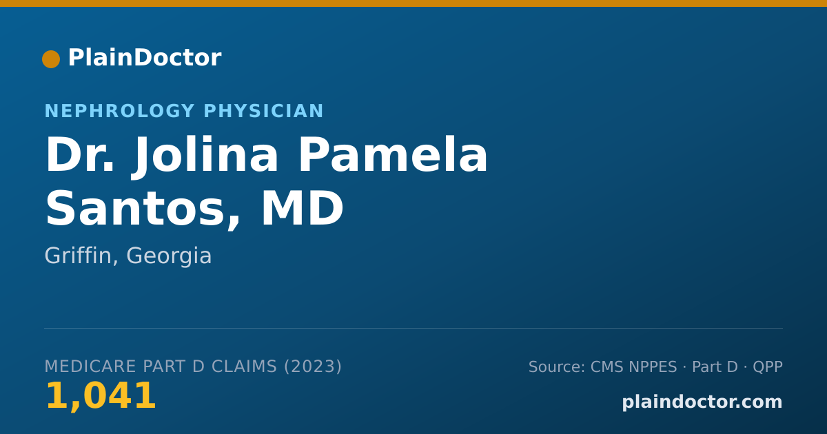 Shareable card for Jolina Pamela Santos, MD - Nephrology Physician, Griffin, GA