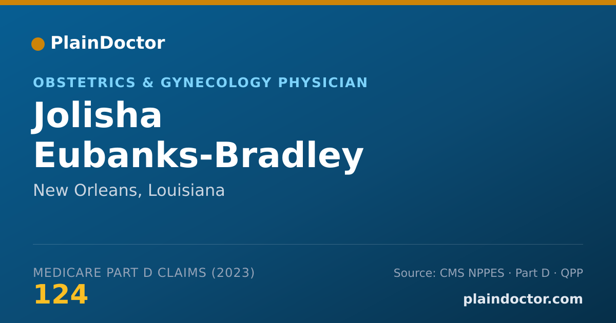 Shareable card for Jolisha Eubanks-Bradley - Obstetrics & Gynecology Physician, New Orleans, LA