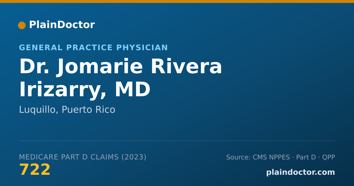 Shareable card for Jomarie Rivera Irizarry, MD - General Practice Physician, Luquillo, PR