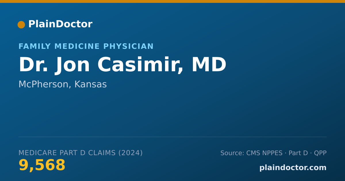 Shareable card for Jon Casimir, MD - Family Medicine Physician, McPherson, KS