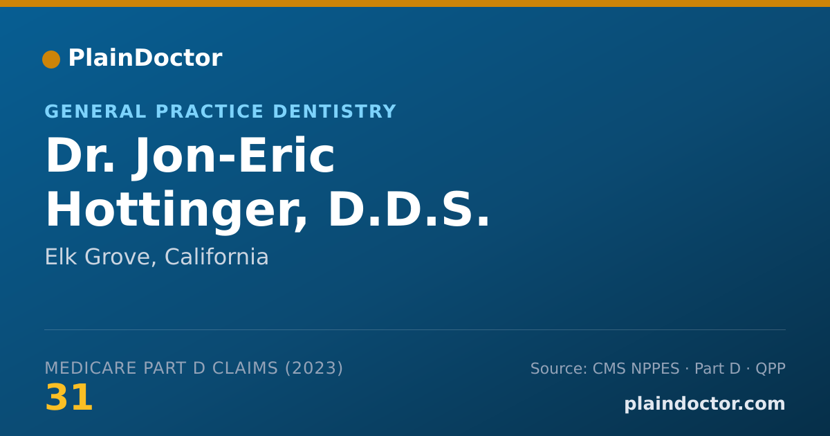 Shareable card for Jon-Eric Hottinger, D.D.S. - General Practice Dentistry, Elk Grove, CA