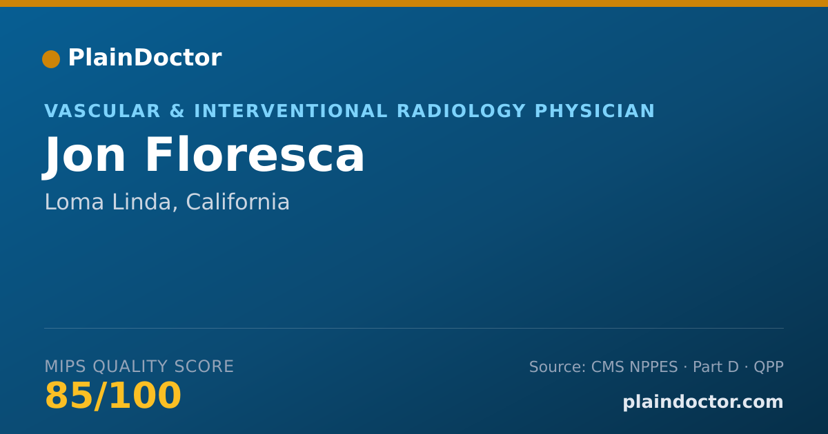 Shareable card for Jon Floresca - Surgery Physician, Loma Linda, CA