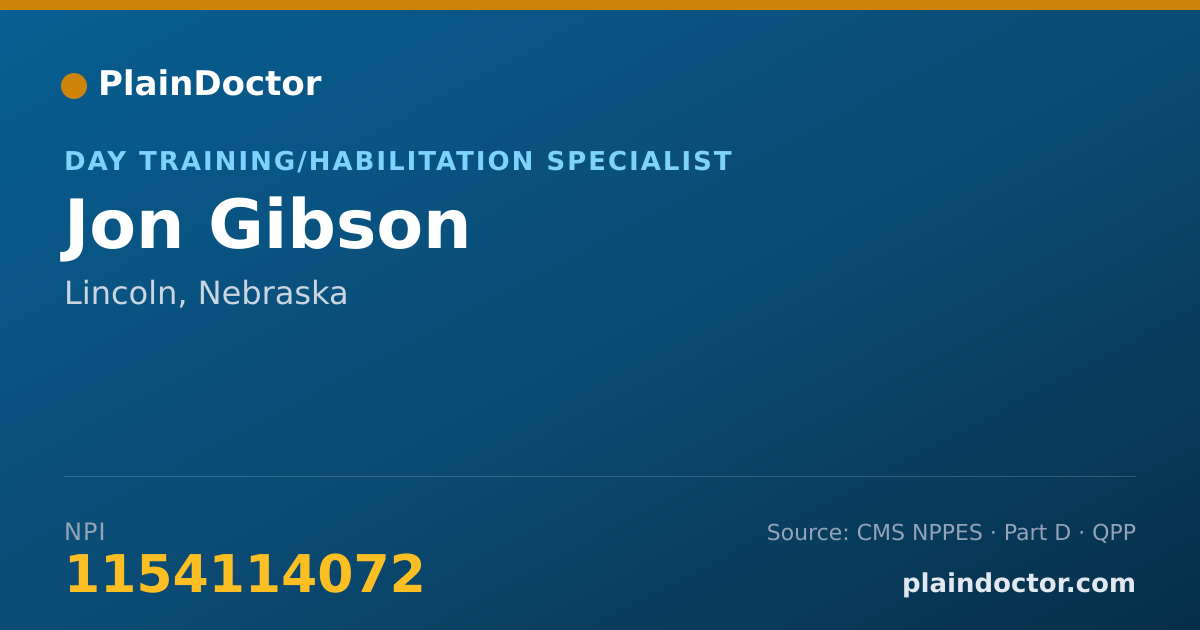 Shareable card for Jon Gibson - Day Training/Habilitation Specialist, Lincoln, NE